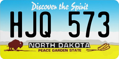 ND license plate HJQ573