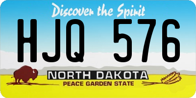 ND license plate HJQ576