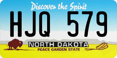 ND license plate HJQ579