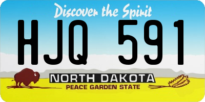 ND license plate HJQ591