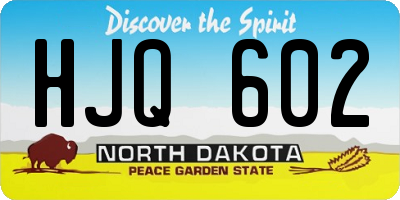 ND license plate HJQ602