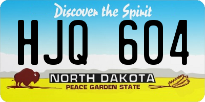 ND license plate HJQ604