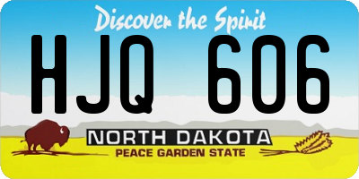 ND license plate HJQ606