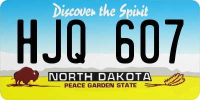 ND license plate HJQ607