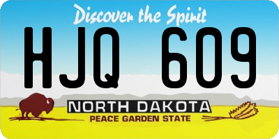 ND license plate HJQ609