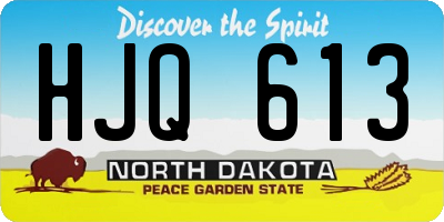 ND license plate HJQ613