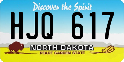 ND license plate HJQ617