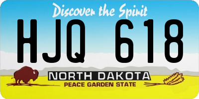 ND license plate HJQ618