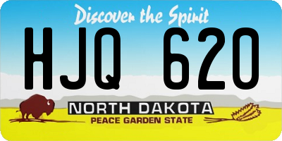 ND license plate HJQ620