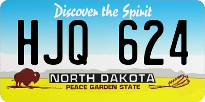 ND license plate HJQ624