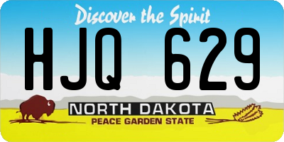 ND license plate HJQ629