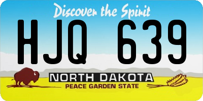 ND license plate HJQ639