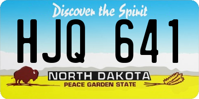 ND license plate HJQ641