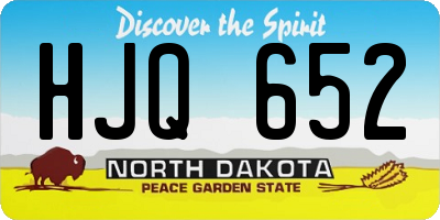 ND license plate HJQ652