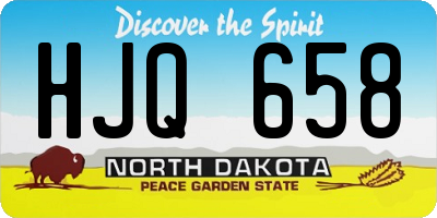 ND license plate HJQ658