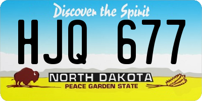 ND license plate HJQ677