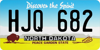 ND license plate HJQ682