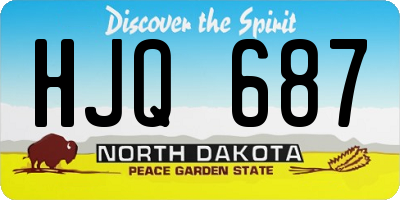 ND license plate HJQ687