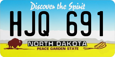 ND license plate HJQ691