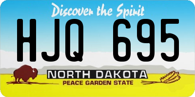 ND license plate HJQ695