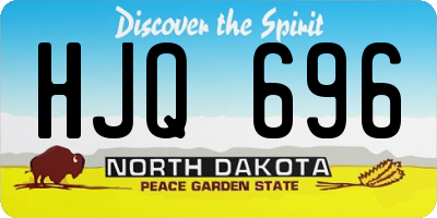 ND license plate HJQ696