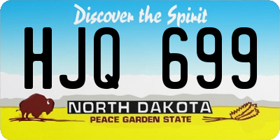 ND license plate HJQ699