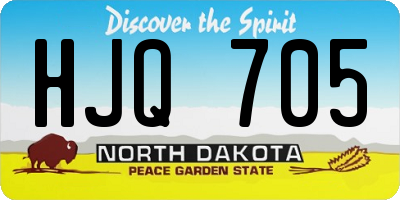 ND license plate HJQ705