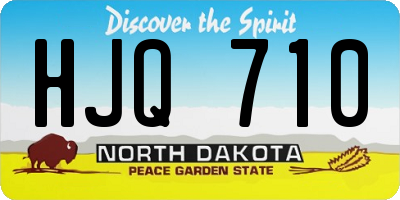 ND license plate HJQ710