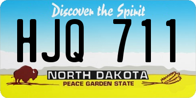 ND license plate HJQ711