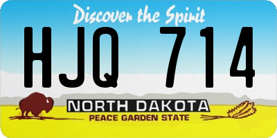 ND license plate HJQ714