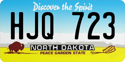 ND license plate HJQ723