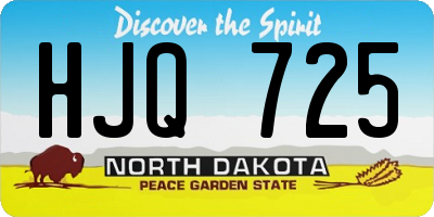 ND license plate HJQ725