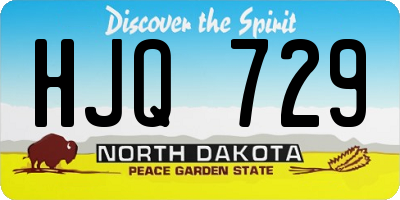 ND license plate HJQ729