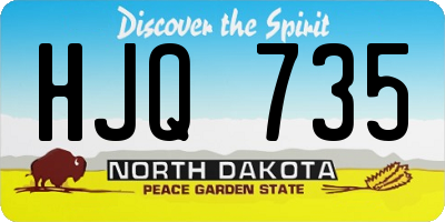 ND license plate HJQ735