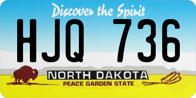 ND license plate HJQ736