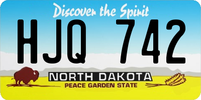 ND license plate HJQ742