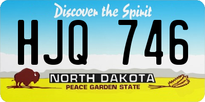 ND license plate HJQ746
