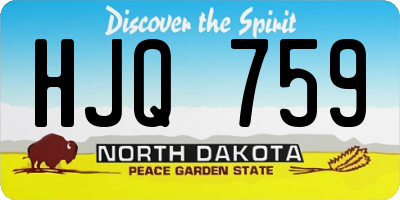 ND license plate HJQ759