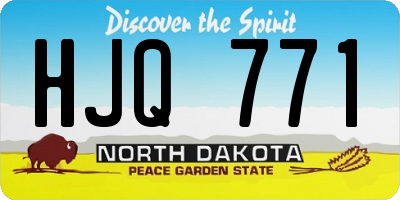 ND license plate HJQ771