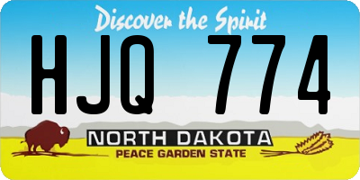 ND license plate HJQ774