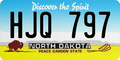 ND license plate HJQ797