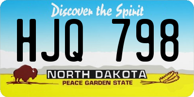 ND license plate HJQ798