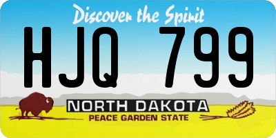 ND license plate HJQ799