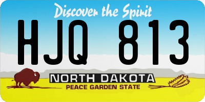 ND license plate HJQ813