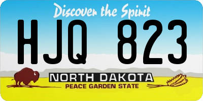 ND license plate HJQ823