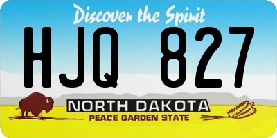 ND license plate HJQ827