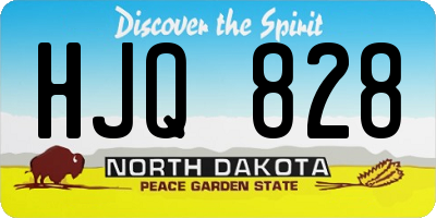 ND license plate HJQ828