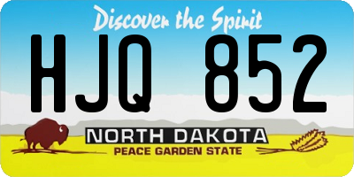 ND license plate HJQ852