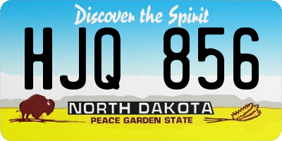 ND license plate HJQ856