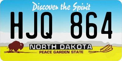 ND license plate HJQ864